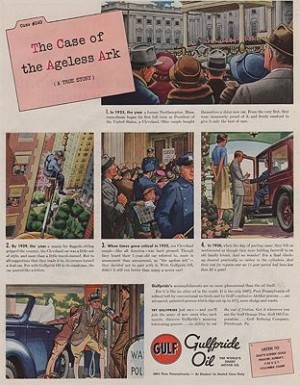 ORIG VINTAGE MAGAZINE AD/ 1939 GULFPRIDE OIL ADillustrator- James  Williamson