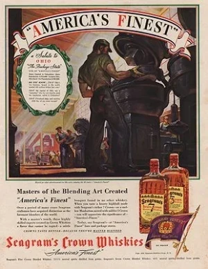 ORIG VINTAGE MAGAZINE AD/ 1939 SEAGRAM'S WHISKEY ADillustrator- N/A