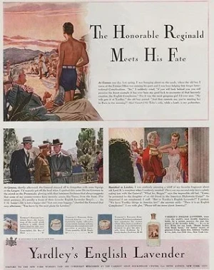 ORIG VINTAGE MAGAZINE AD/ 1939 YARDLEY'S ENGLISH LAVENDER ADillustrator- James  Williamson