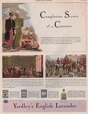 ORIG VINTAGE MAGAZINE AD/ 1939 YARDLEY'S ENGLISH LAVENDER ADillustrator- James  Williamson