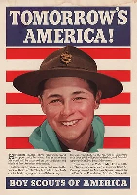 ORIG. VINTAGE MAGAZINE AD: 1940 BOY SCOUTS OF AMERICA ADillustrator- N/A
