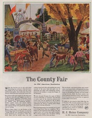 ORIG VINTAGE MAGAZINE AD/ 1940 H.J. HEINZ CO. ADillustrator- Peter  Helck