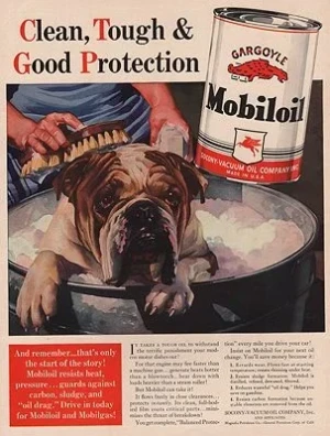 ORIG VINTAGE MAGAZINE AD/ 1940 MOBILOIL ADillustrator- N/A