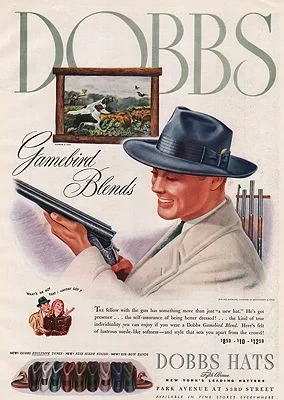 ORIG VINTAGE MAGAZINE AD /1941 DOBBS HAT ADN/A