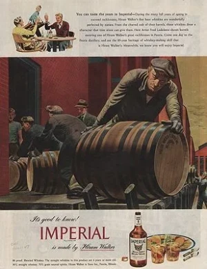 ORIG VINTAGE MAGAZINE AD/ 1941 IMPERIAL WHISKEY ADillustrator- Fred  Ludekens