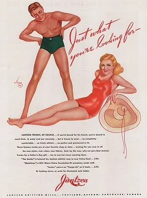 ORIG VINTAGE MAGAZINE AD/ 1941 JANTZEN SWIM WEAR ADillustrator- Alberto  Varga