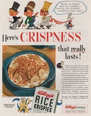 ORIG VINTAGE MAGAZINE AD/ 1941 KELLOGG'S RICE KRISPIES ADillustrator- N/A