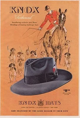 ORIG VINTAGE MAGAZINE AD/ 1941 KNOX HAT ADillustrator- N/A