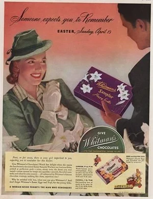 ORIG. VINTAGE MAGAZINE AD: 1941 WHITMAN CHOCOLATES ADillustrator- N/A