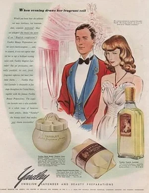 ORIG VINTAGE MAGAZINE AD/ 1941 YARDLEY LAVENDAR ADillustrator- James  Williamson