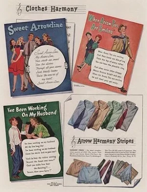 ORIG VINTAGE MAGAZINE AD/ 1942 ARROW SHIRT ADillustrator- James  Williamson