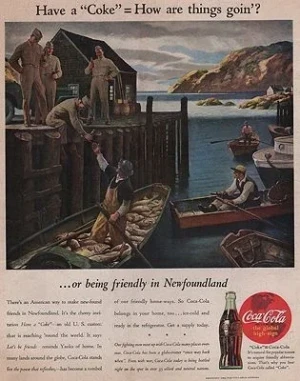 ORIG VINTAGE MAGAZINE AD/ 1944 COCA COLA ADillustrator- N/A