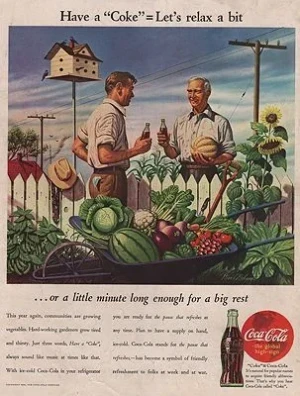 ORIG VINTAGE MAGAZINE AD/ 1944 COCA-COLA ADillustrator- Stevan  Dohanos
