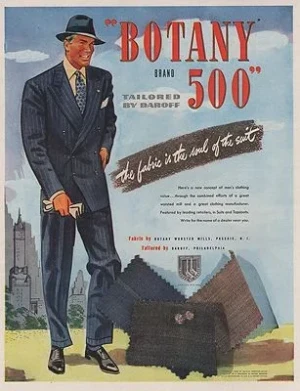 ORIG VINTAGE MAGAZINE AD/ 1946 BOTANY 500 SUIT ADillustrator- N/A