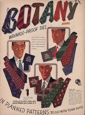 ORIG VINTAGE MAGAZINE AD/ 1946 BOTANY TIES ADillustrator- N/A