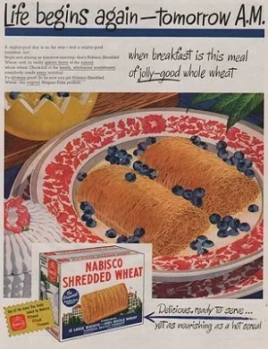 ORIG VINTAGE MAGAZINE AD/ 1946 NABISCO SHREDDED WHEAT ADillustrator- N/A