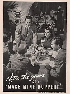 ORIG VINTAGE MAGAZINE AD/ 1946 RUPPERT BEER ADillustrator- N/A