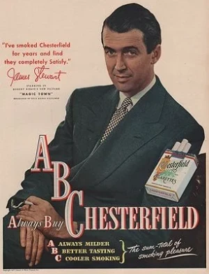 ORIG VINTAGE MAGAZINE AD/ 1947 CHESTERFIELD CIGARETTE ADillustrator- N/A