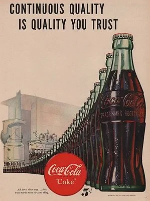ORIG VINTAGE MAGAZINE AD/ 1947 COCA COLA ADillustrator- N/A