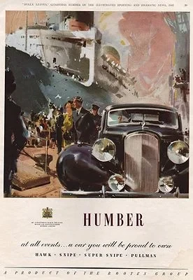 ORIG VINTAGE MAGAZINE AD/ 1947 HUMBER CAR ADillustrator- N/A