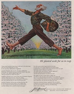 ORIG VINTAGE MAGAZINE AD/ 1949 JOHN HANCOCK INSURANCE ADillustrator- Floyd  Davis