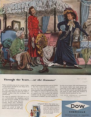 ORIG VINTAGE MAGAZINE AD/ 1950 DOW CHEMICAL CO.illustrator- Robert  Fawcett