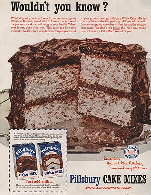 ORIG VINTAGE MAGAZINE AD/ 1951 PILLSBURY CAKE MIX ADillustrator- N/A