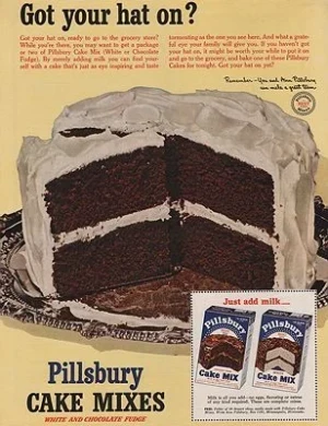 ORIG VINTAGE MAGAZINE AD/ 1951 PILLSBURY CAKE MIX ADillustrator- N/A