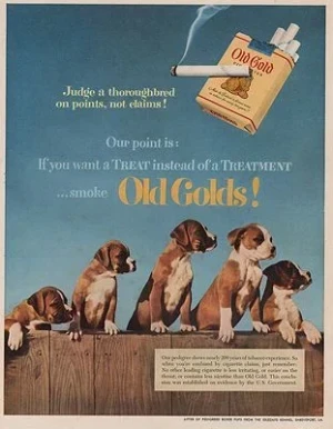 ORIG VINTAGE MAGAZINE AD/ 1952 OLD GOLD CIGARETTES ADillustrator- N/A
