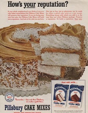 ORIG VINTAGE MAGAZINE AD/ 1952 PILLSBURY CAKE MIX ADillustrator- N/A