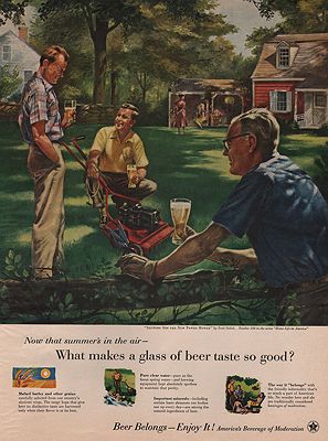 ORIG VINTAGE MAGAZINE AD/ 1955 BEER BREWERS FOUNDATIONSiebel (Illust.), Fred, Illust. by: Fred  Siebel