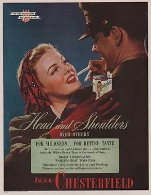 ORIG VINTAGE MAGAZINE AD/ 1955 CHESTERFIELD CIGARETTES ADillustrator- N/A
