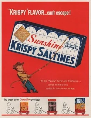 ORIG VINTAGE MAGAZINE AD/ 1956 SUNSHINE SALTINES ADillustrator- N/A