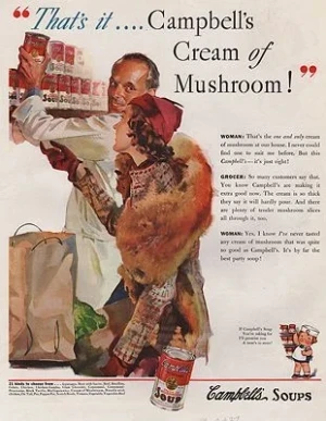ORIG VINTAGE MAGAZINE AD/1937 CAMPBELL'S SOUP ADillustrator- Roy  Spreter
