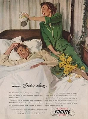 ORIG VINTAGE MAGAZINE AD/1948 PACIFIC SHEETS ADillustrator- N/A