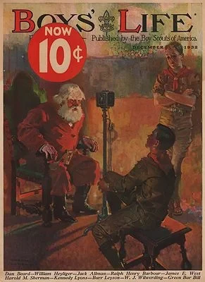 ORIG VINTAGE MAGAZINE COVER/ BOYS LIFE - DECEMBER 1932Lowell (Illust.), Orson, Illust. by: Orson  Lowell