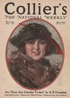 ORIG VINTAGE MAGAZINE COVER/ COLLIERS - FEBRUARY 11 1922Grefe (Illust.), Will, Illust. by: Will  Grefe
