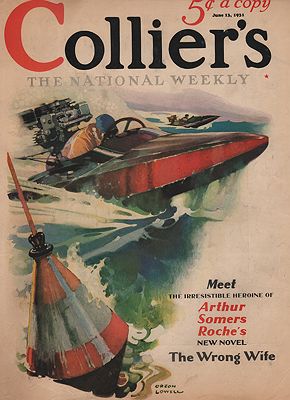 ORIG VINTAGE MAGAZINE COVER/ COLLIERS - JUNE 13 1931Lowell (Illust.), Orson, Illust. by: Orson  Lowell