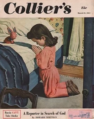 ORIG VINTAGE MAGAZINE COVER - COLLIER'S - MARCH 31 1951Ekman (Illust.), Stan, Illust. by: Stan  Ekman