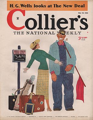 ORIG VINTAGE MAGAZINE COVER/ COLLIERS - MAY 18 1935Beckhoff (Illust.), Harry, Illust. by: Harry  Beckhoff