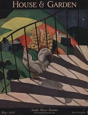 ORIG VINTAGE MAGAZINE COVER/ HOUSE & GARDEN JULY 1927Tomlin (Illust.), Bradley Walker, Illust. by: Bradley Walker  Tomlin