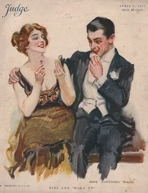 ORIG VINTAGE MAGAZINE COVER/ JUDGE - APRIL 7 1917Flagg (Illust.), James Montgomery, Illust. by: James Montgomery   Flagg