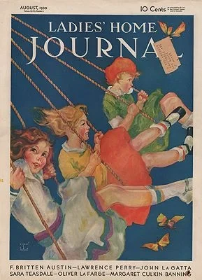 ORIG VINTAGE MAGAZINE COVER/ LADIES HOME JOURNAL - AUGUST 1930Lee (Illust.), Robert E., Illust. by: Robert E.  Lee