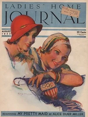 ORIG VINTAGE MAGAZINE COVER/ LADIES HOME JOURNAL - AUGUST 1932Hoff (Illust.), Guy, Illust. by: Guy  Hoff
