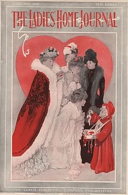 ORIG VINTAGE MAGAZINE COVER/ LADIE'S HOME JOURNAL - FEBRUART 1901Hutt (Illust.), Henry, Illust. by: Henry   Hutt
