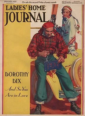 ORIG VINTAGE MAGAZINE COVER/ LADIES HOME JOURNAL - JANUARY 1932Jackson (Illust.), E. M., Illust. by: E.M.  Jackson