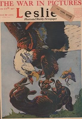 ORIG VINTAGE MAGAZINE COVER/ LESLIE - NOVEMBER 24 1917Hunt (Illust.), Lynn Bogue, Illust. by: Lynn Bogue  Hunt