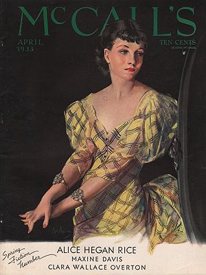 ORIG VINTAGE MAGAZINE COVER/ MCCALL'S - APRIL 1933McMein (Illust.), Neysa, Illust. by: Neysa  McMein