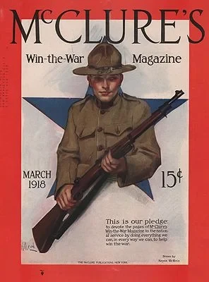 ORIG VINTAGE MAGAZINE COVER/ MCCLURE'S - MARCH 1918McMein (Illust.), Neysa, Illust. by: Neysa  McMein