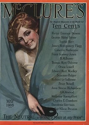ORIG VINTAGE MAGAZINE COVER/ McCLURE'S -  MAY 1916Underwood (Illust.), Clarence F., Illust. by: Clarence F.  Underwood